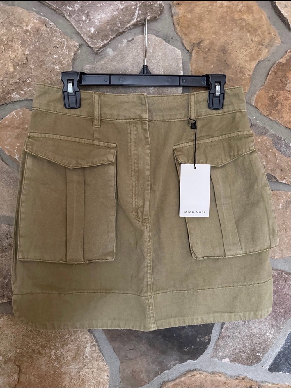 VICI Cargo Skirt, Denim Olive NWT by MIOU MUSE